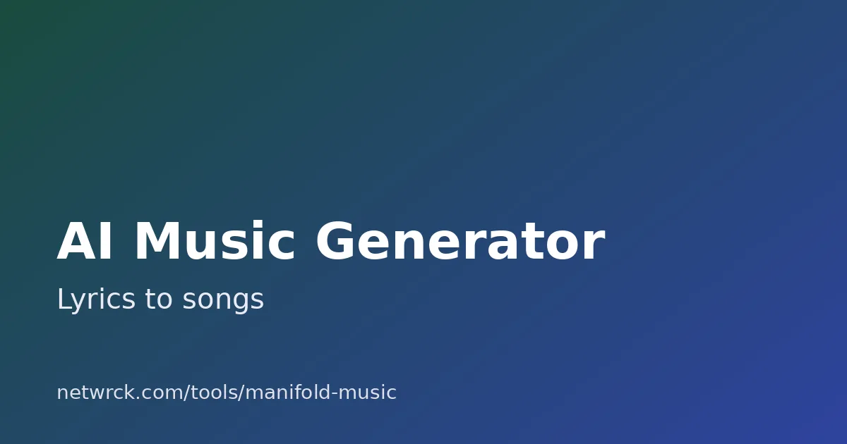 AI Music Generator - Turn Your Lyrics into Songs