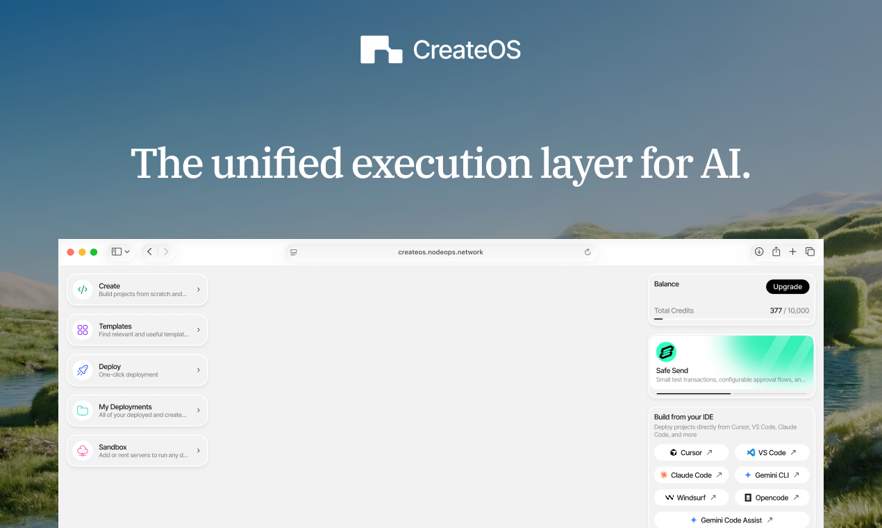 What if the AI characters you build here could actually run as a product, with real users, real uptime, and real revenue?




That's the gap CreateOS fills.




Most of us on Netwrck spend time crafting AI personas, building chatrooms, generating art, and shaping characters people genuinely connect with. What we don't think about enough is what happens after the character is built — when it needs to scale, stay online, and actually serve thousands of people without breaking.




That's where createos.sh comes in.




CreateOS is the unified execution layer for AI. It handles the full lifecycle of AI workloads in production: deployment, scaling, monitoring, and billing. One surface, not four.




Think of it this way: you design the personality here, on Netwrck. CreateOS is the engine that keeps it running at production-grade uptime for your users — whether that's 10 people or tens of thousands.




You already know how to make AI characters feel real. The missing piece is infrastructure that doesn't require a DevOps team. CreateOS replaces the stitched-together stack of three hosting services, a monitoring tool, and a billing layer with one execution surface. Monetization is native, not something you bolt on later. Usage-based billing and API metering are part of the platform from day one.




The team has a track record of scaling infrastructure products to revenue. The numbers are real — current figures are published separately for anyone who wants to dig in.




If you've ever wanted to take what you build in spaces like this and actually ship it to real users, https://createos.sh/app is worth a look.




No token. No hype. Just production infrastructure for people who build AI apps seriously.