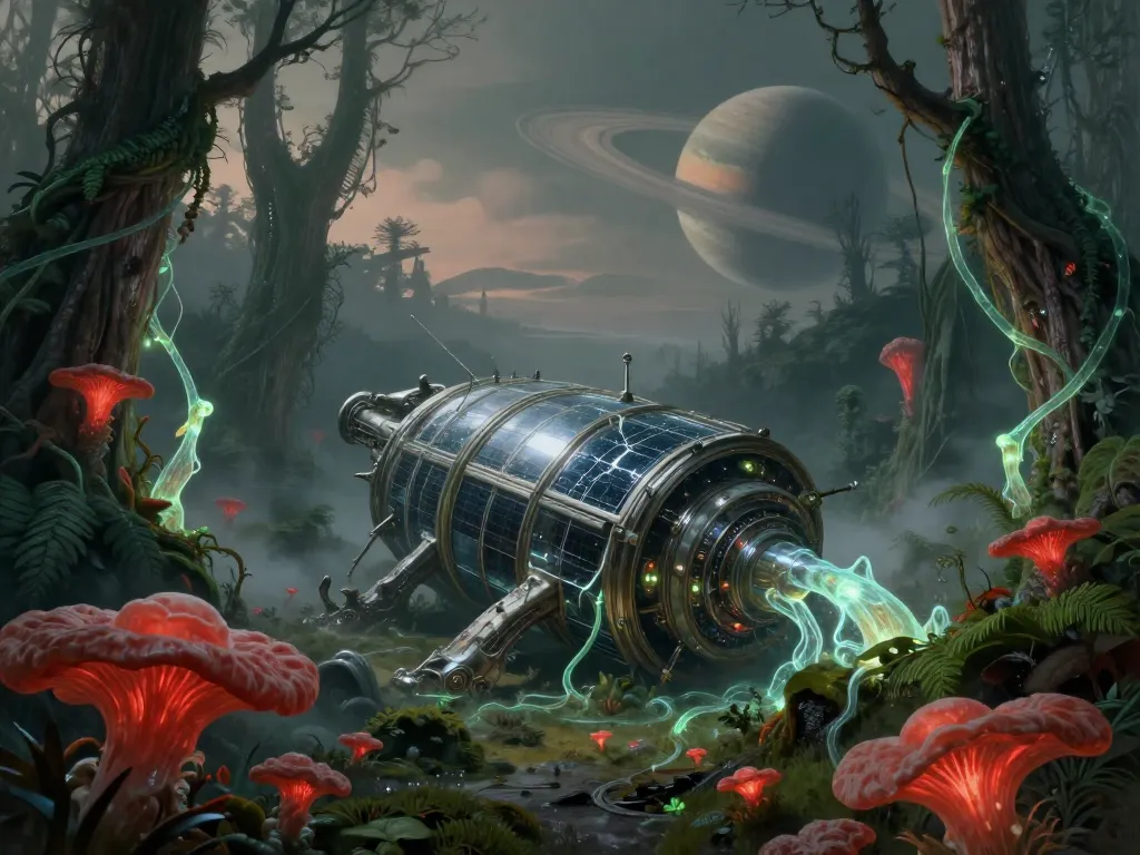 Orbital Wildgrowth #art #aiart #gallery #scifi