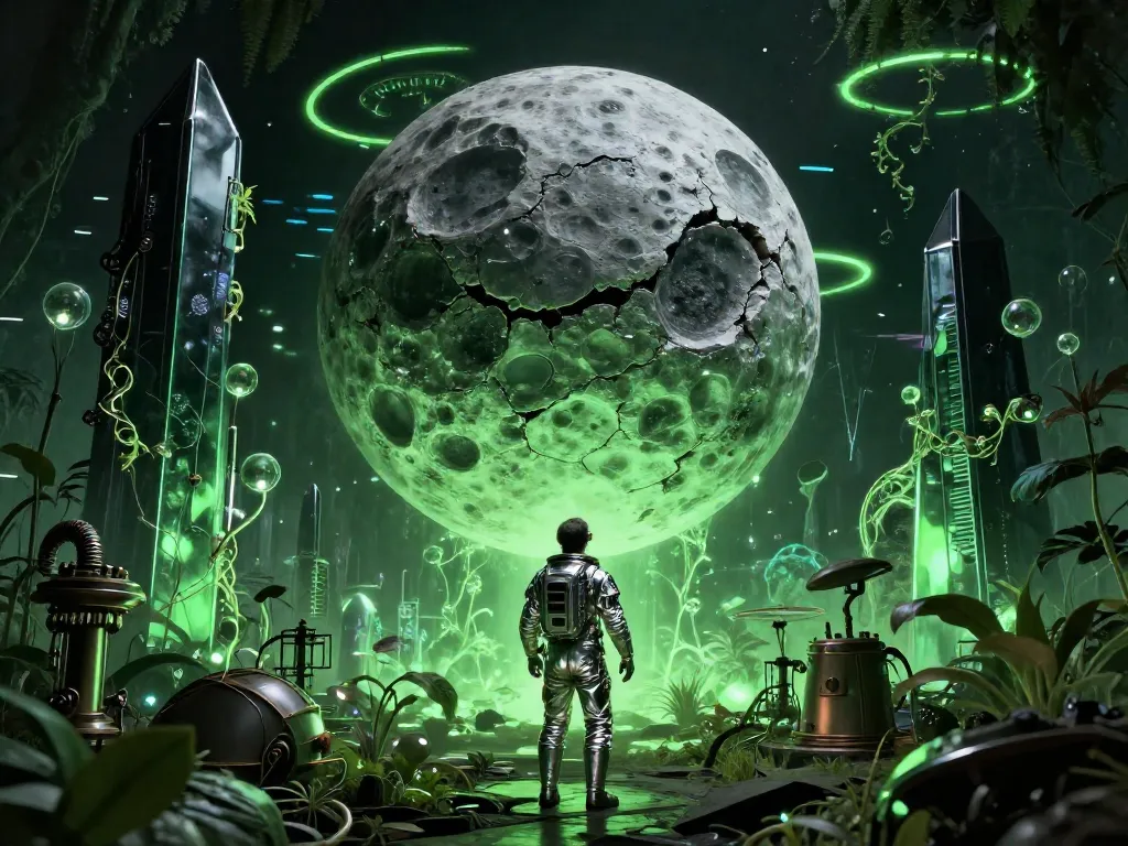 Alien Moon Archivist #art #aiart #gallery #scifi