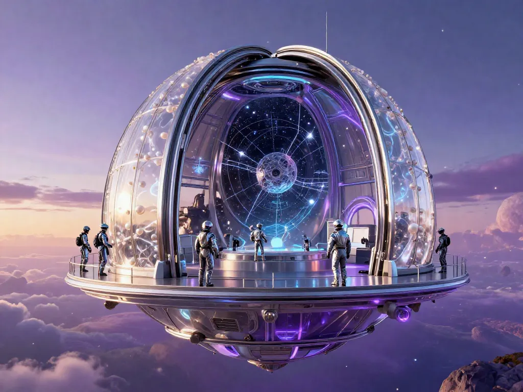 Opalescent Alien Observatory #art #aiart #gallery #scifi #aliencore