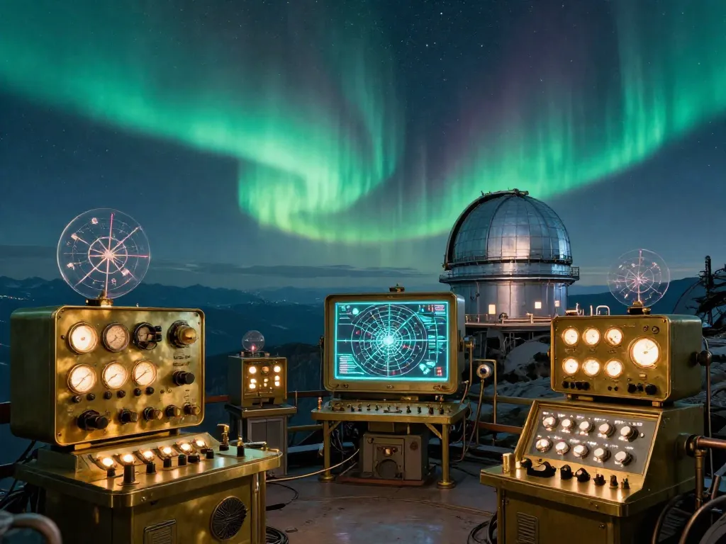 Impossible Sky Observatory #art #aiart #gallery #scifi #retrofuturism