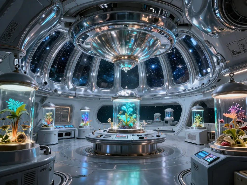 Alien-Core Orbital Conservatory #art #aiart #gallery #scifi