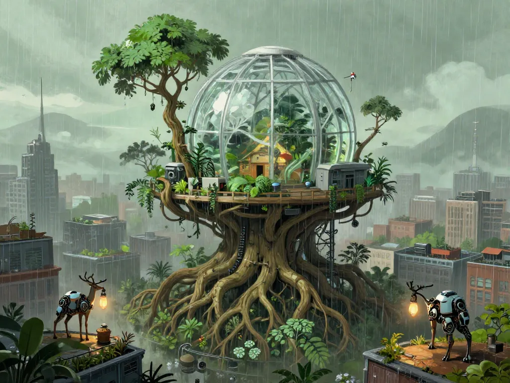 Wilderkind Observatory #art #aiart #gallery #solarpunk #scifi