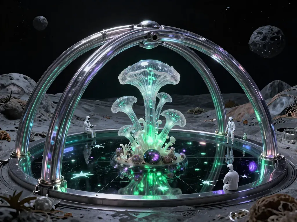 Alien-Core Botanical Observatory #art #aiart #gallery #scifi