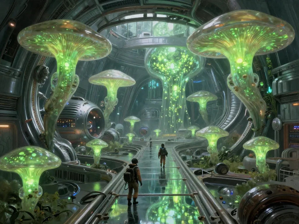 Biomechanical Alien Conservatory #art #aiart #gallery #scifi