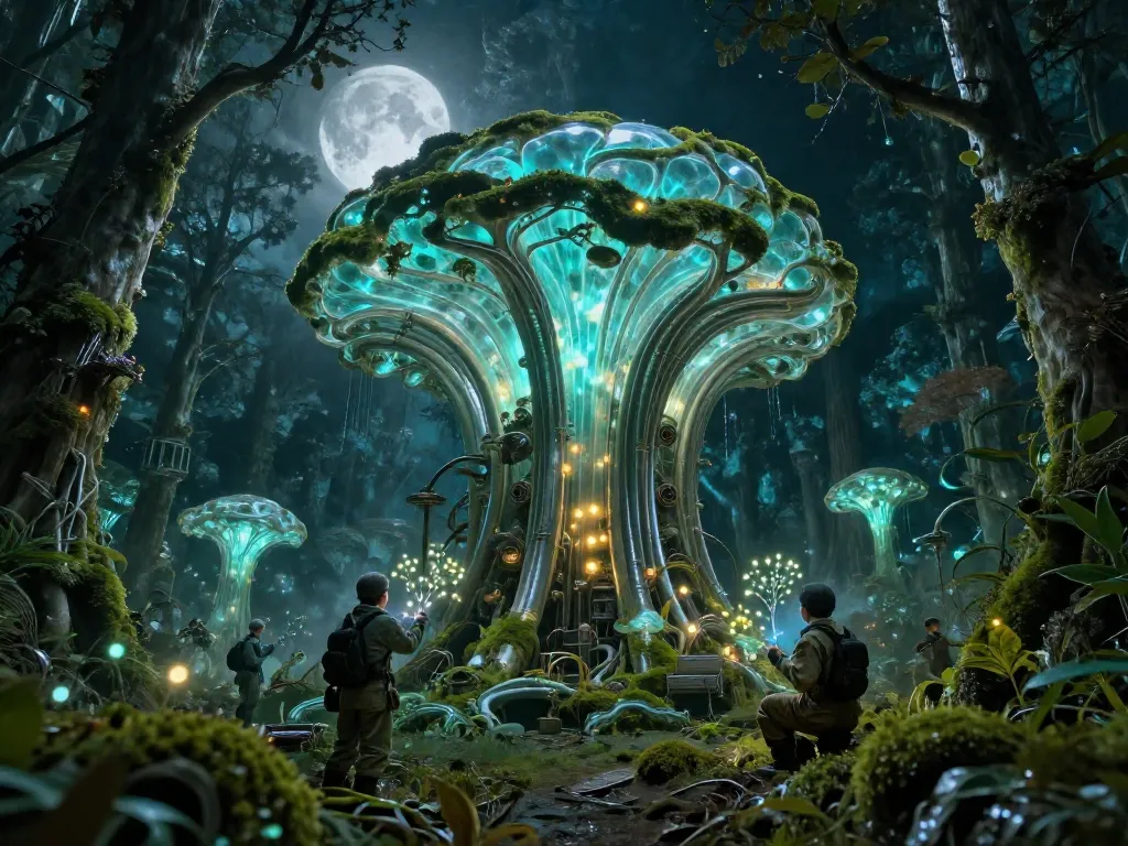 Forest-Mech Observatory #art #aiart #gallery #scifi
