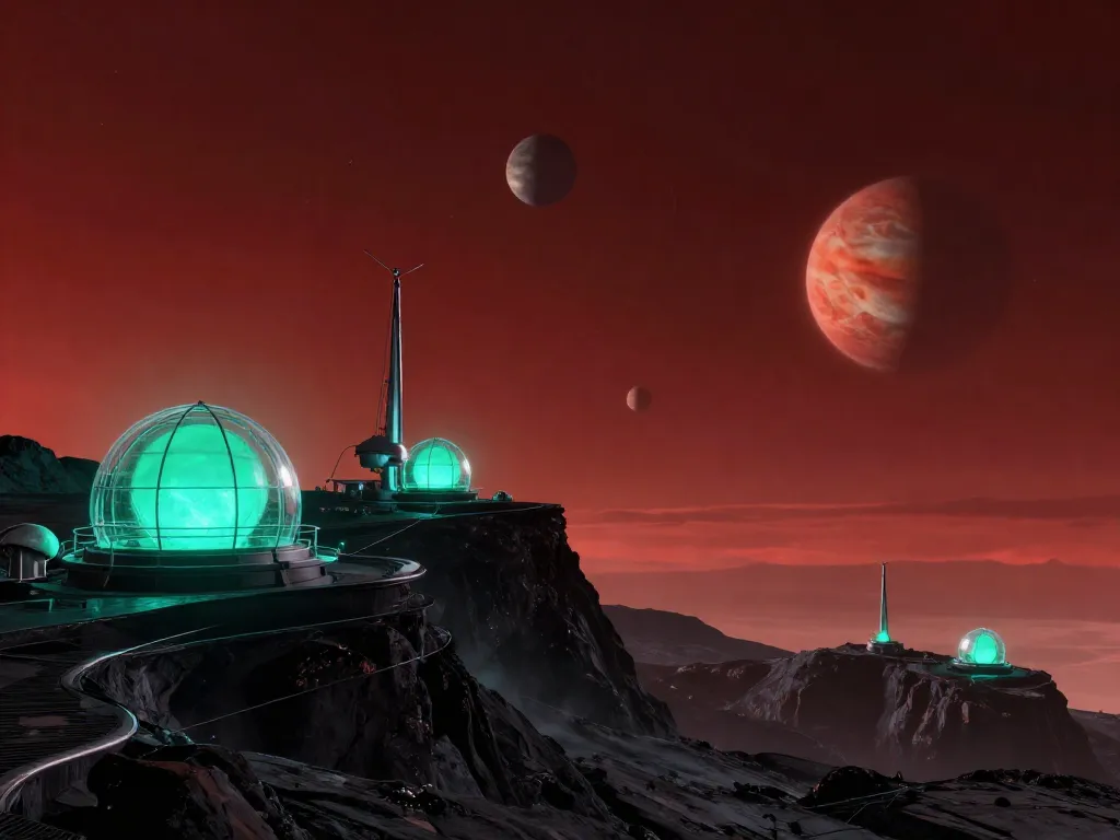 TRAPPIST-1 Twilight Observatory #art #aiart #gallery #scifi