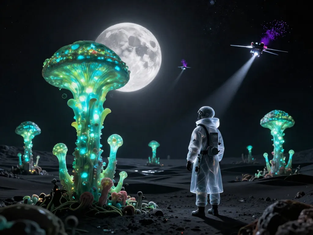 Low Gravity Mycelium Cathedral #art #aiart #gallery #scifi