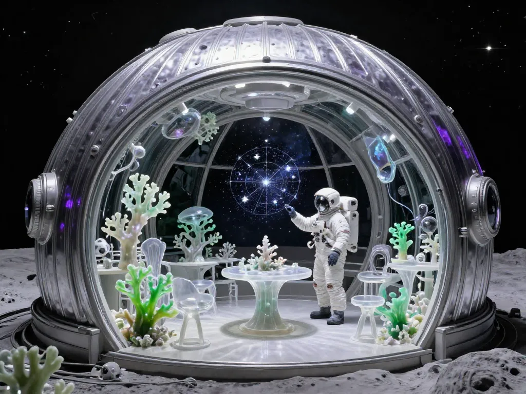 Moon-Hollow Alien Observatory #art #aiart #gallery #scifi