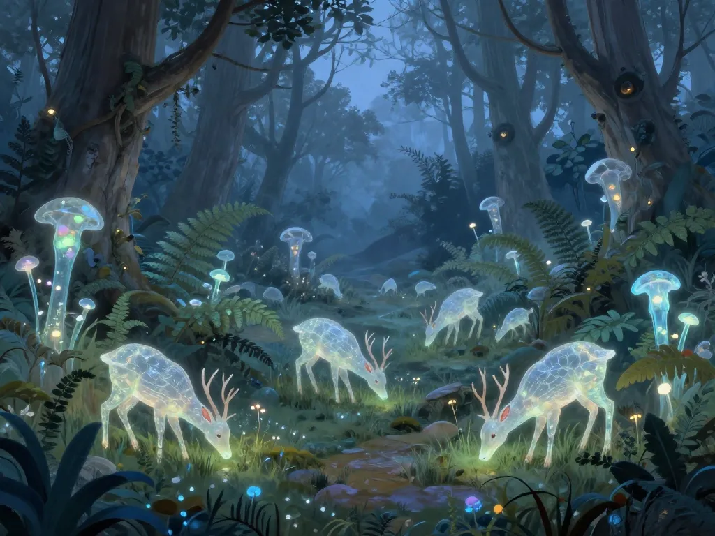 Wilderkind Bioluminescent Sanctuary #art #aiart #gallery #wilderkind #scifi