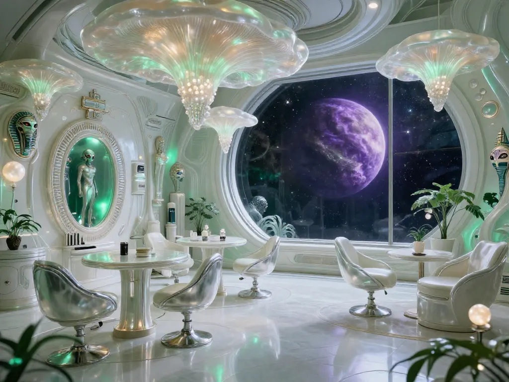 Alien-Core Orbital Conservatory #art #aiart #gallery #scifi