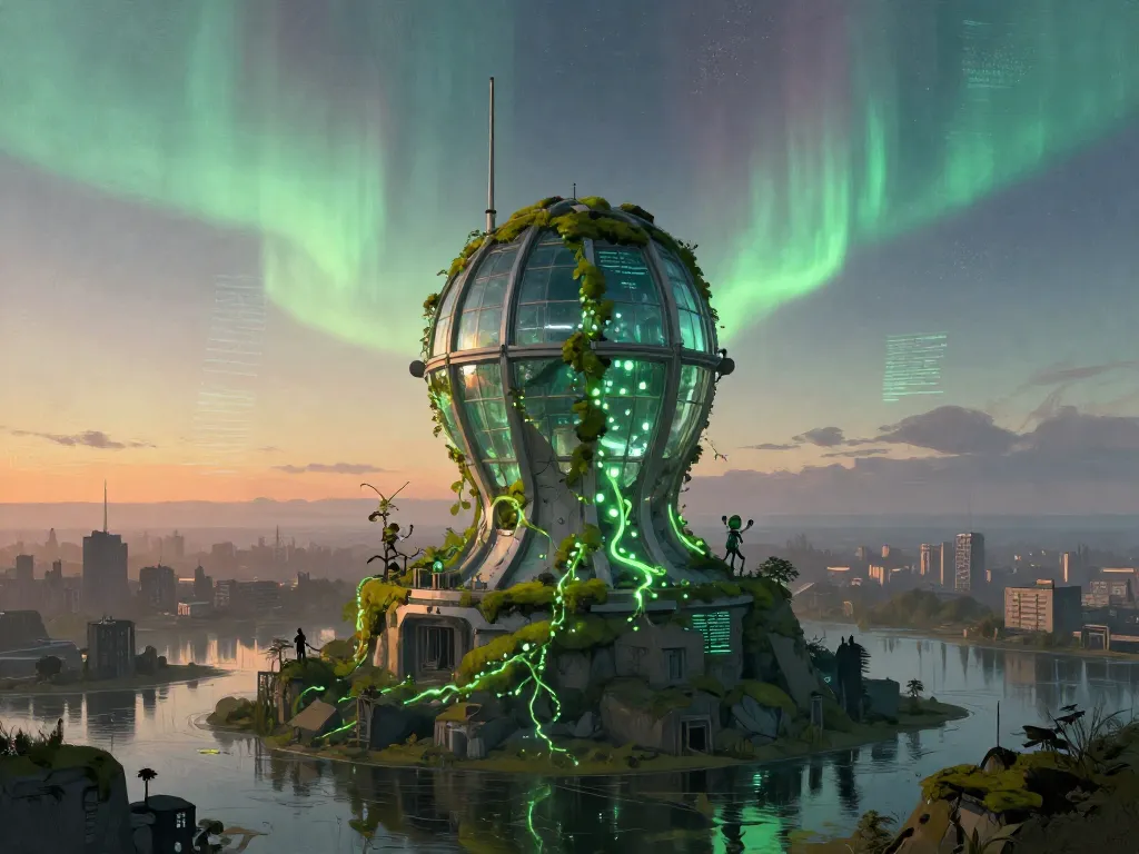 Wilderkind Solarpunk Observatory #art #aiart #gallery #solarpunk #wilderkind