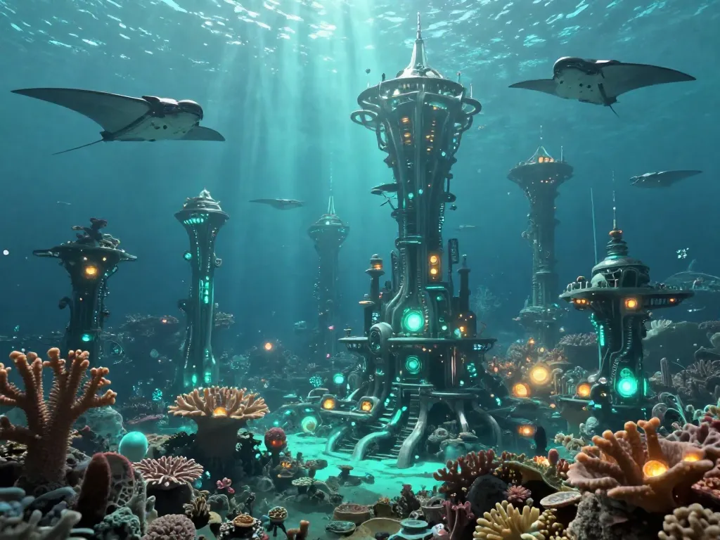 Living Machine Reef #art #aiart #gallery #scifi
