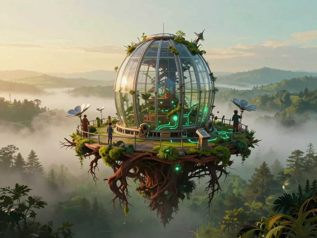 Wilderkind Observatory #art #aiart #gallery #solarpunk #scifi