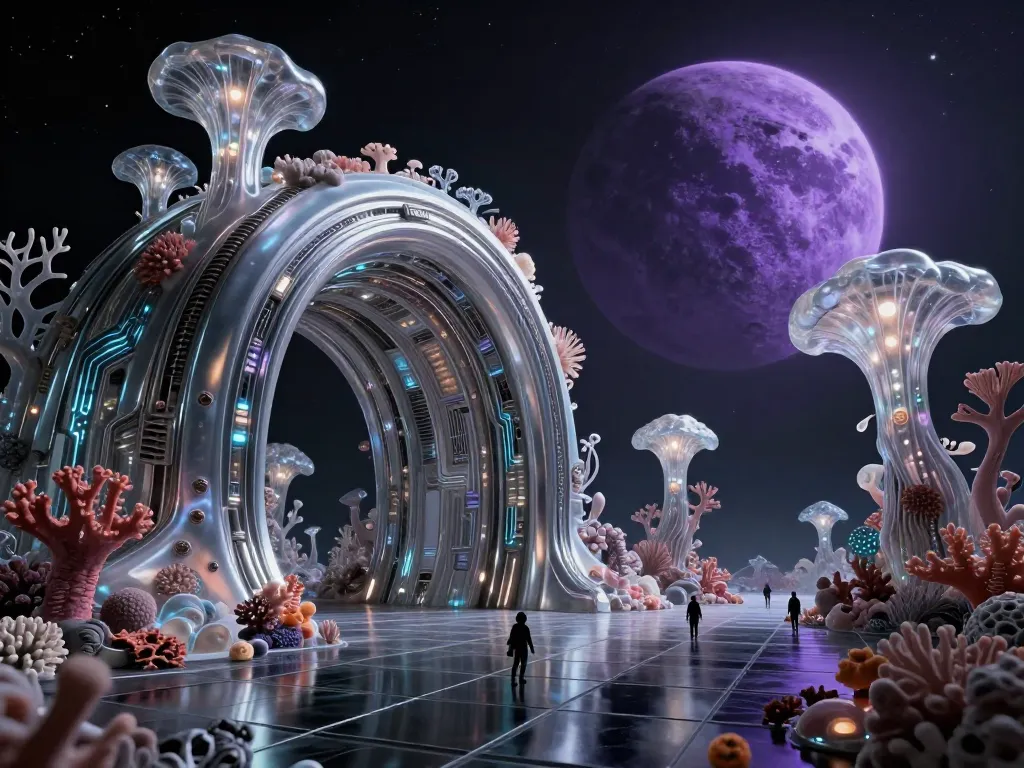 Alien Core Moon Conservatory #art #aiart #gallery #scifi