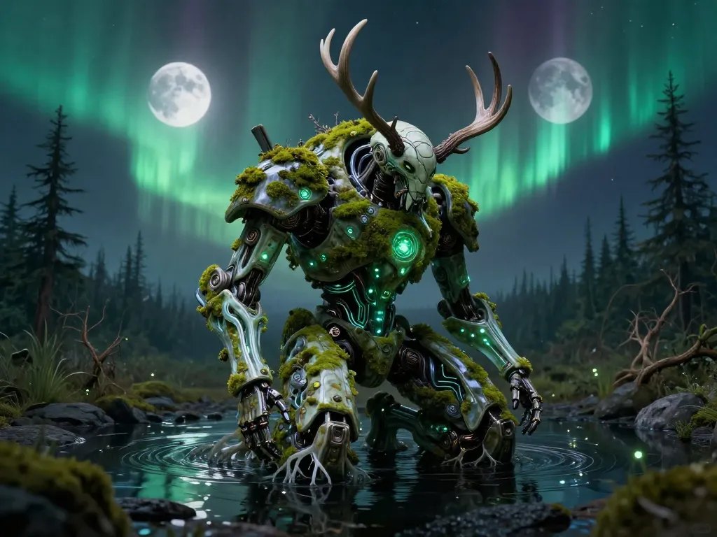 Bioluminescent Forest Mech #art #aiart #gallery #scifi