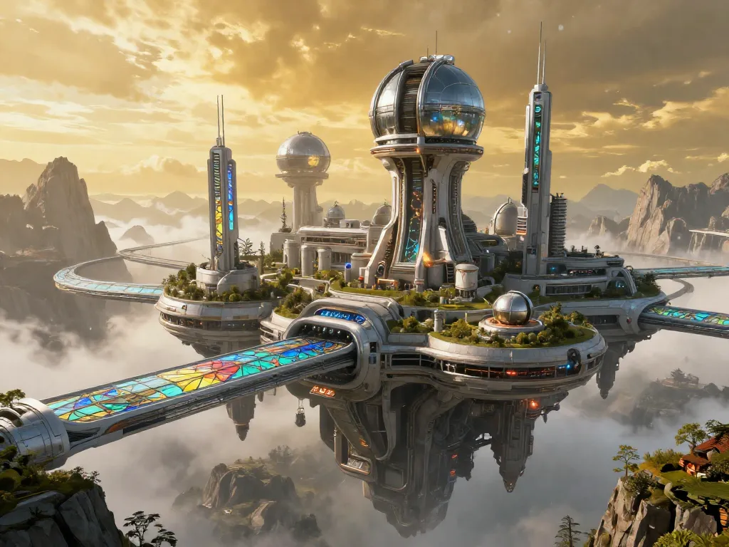 Floating City After the Storm #art #aiart #gallery #scifi #conceptart