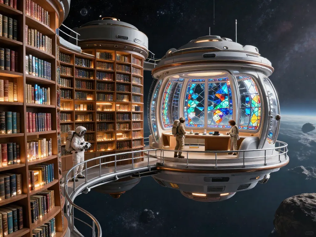 Orbital Archive Above the Storm #art #aiart #gallery #scifi