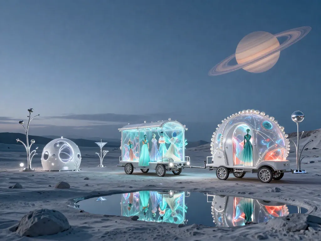 Alien-Core Moon Caravan #art #aiart #gallery #scifi