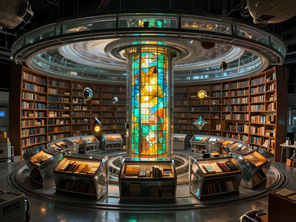 Orbital Library Over Jupiter #art #aiart #gallery #scifi