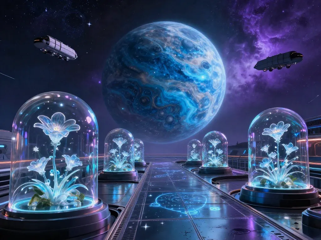 Intergalactic Botanical Observatory #art #aiart #gallery #scifi