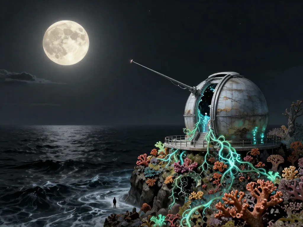 Solarpunk Rift Observatory #art #aiart #gallery #scifi