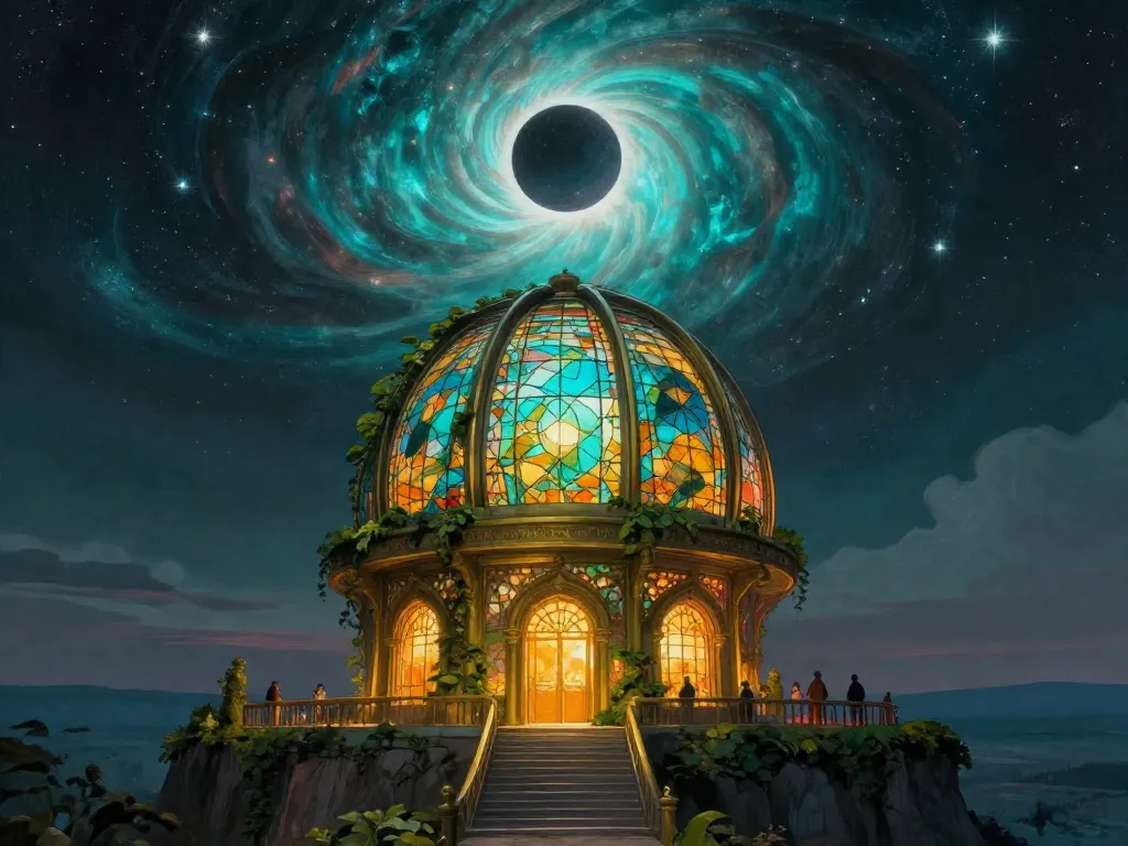 Solarpunk Eclipse Observatory #art #aiart #gallery #solarpunk #scifi
