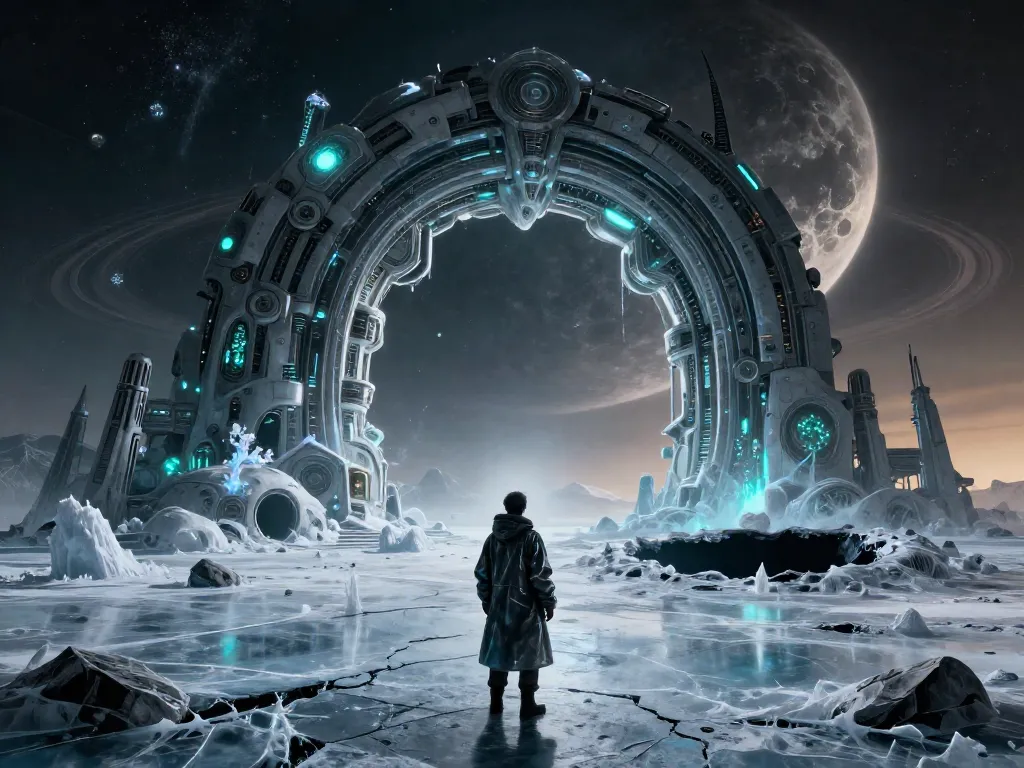 Moon Gate Archivist #art #aiart #gallery #scifi