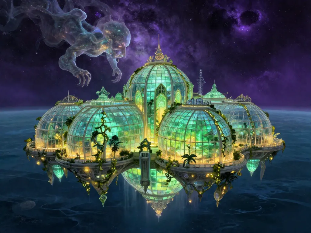 Solarpunk Cathedral at the Edge of the Void #art #aiart #gallery #scifi