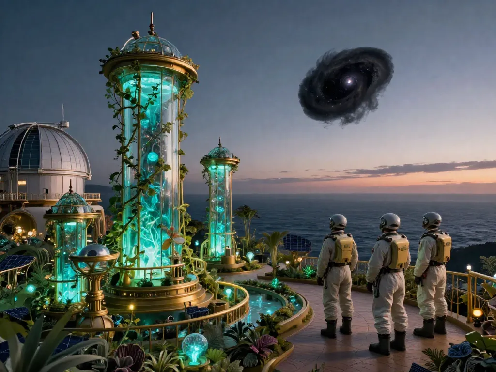 Solarpunk Nebula Observatory #art #aiart #gallery #solarpunk #scifi