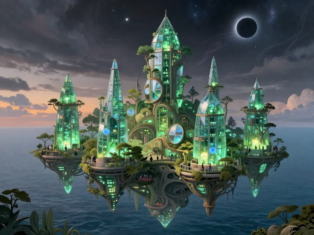 Solar Archive Under an Alien Eclipse #art #aiart #gallery #scifi #solarpunk
