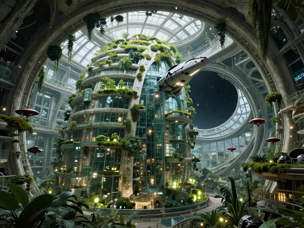 Solarpunk Leviathan Garden #art #aiart #gallery #solarpunk #scifi