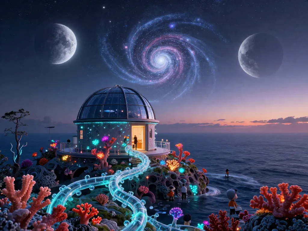 Solarpunk Observatory at the Edge of the Abyss #art #aiart #gallery #solarpunk #scifi