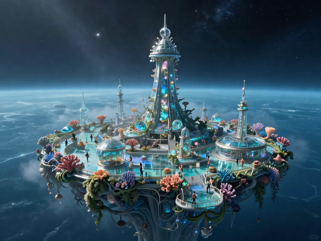Solarpunk Abyss Observatory #art #aiart #gallery #scifi #solarpunk