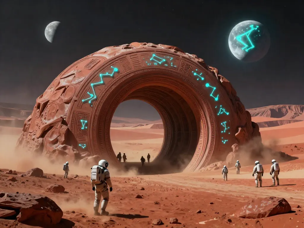 Exoplanet Star-Gate Archaeology #art #aiart #gallery #scifi
