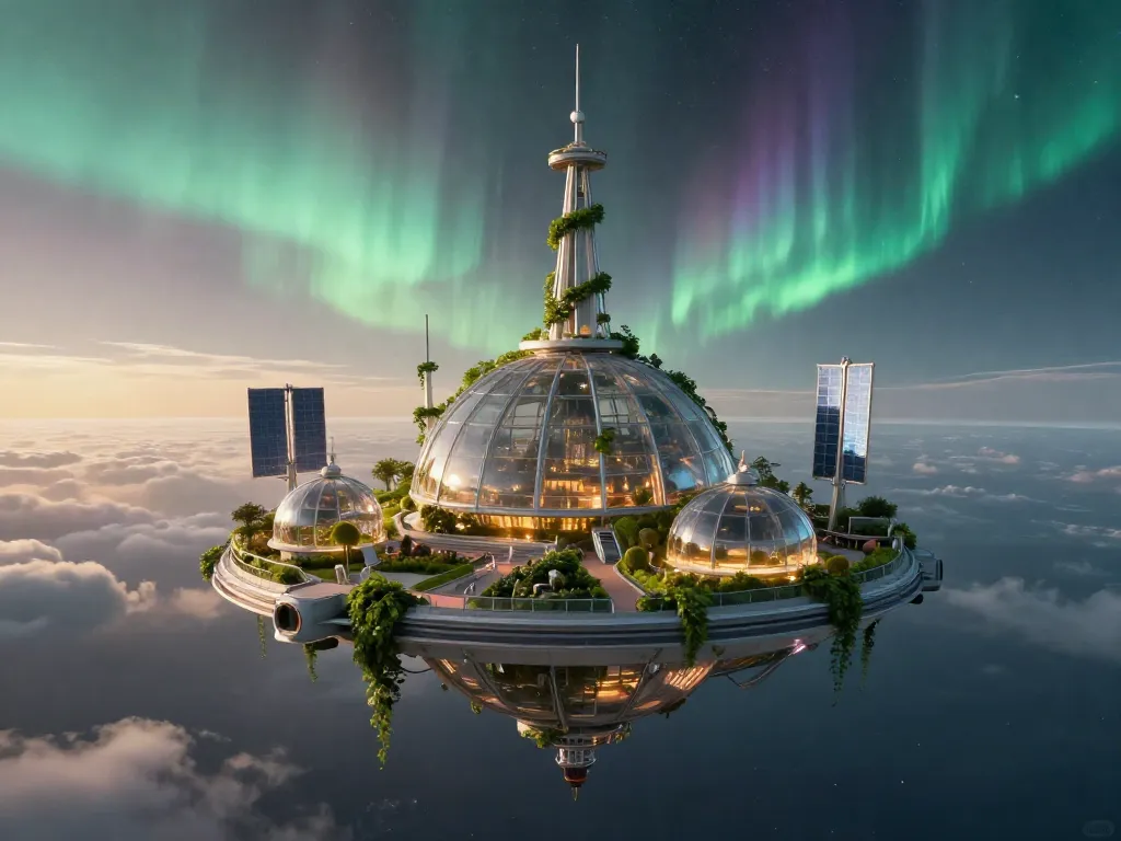 Solarpunk Oracle Above the Storm #art #aiart #gallery #scifi #solarpunk