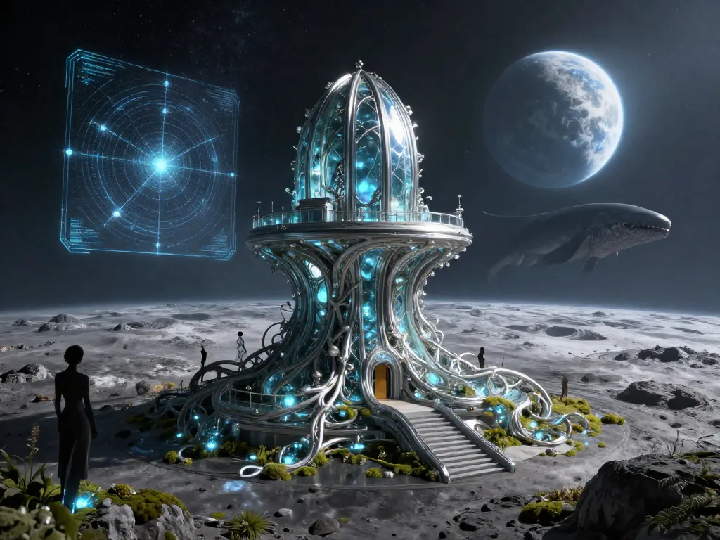 Alien Moon Observatory #art #aiart #gallery #scifi #aliencore