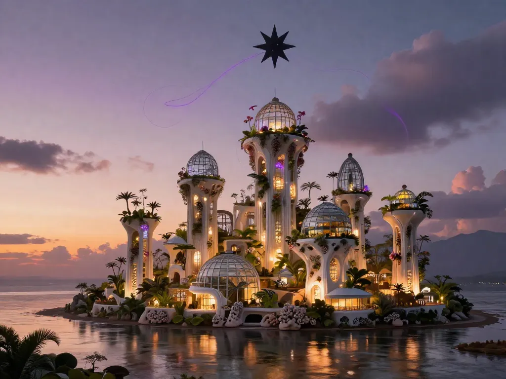 Black Star Garden #art #aiart #gallery #solarpunk #scifi