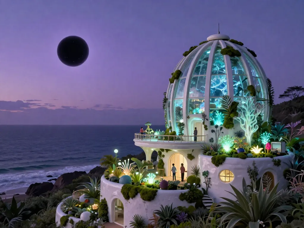 Solarpunk Eclipse Observatory #art #aiart #gallery #scifi #solarpunk