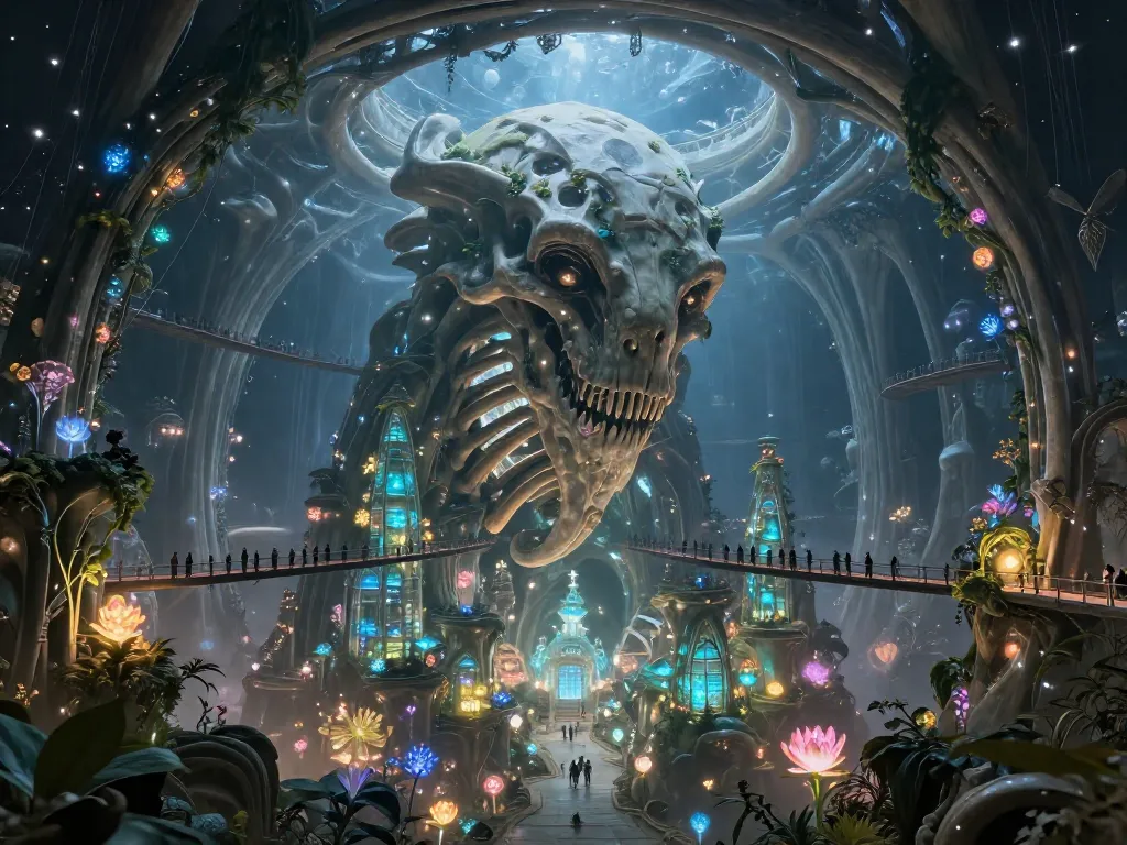 Leviathan Garden Cathedral #art #aiart #gallery #solarpunk #scifi
