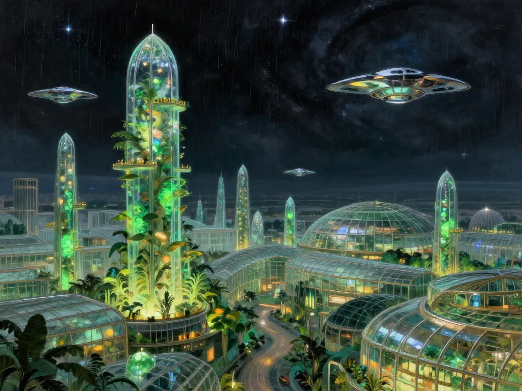 Solarpunk Nebula Conservatory #art #aiart #gallery #scifi