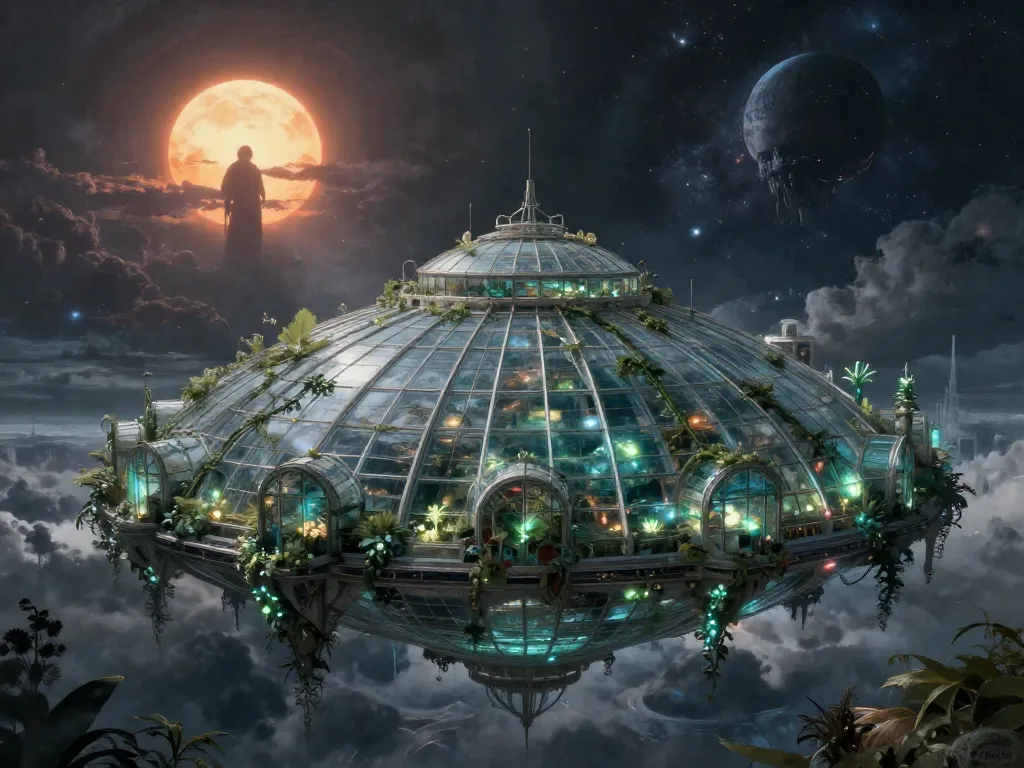 Solarpunk Eclipse Cathedral #art #aiart #gallery #scifi #solarpunk