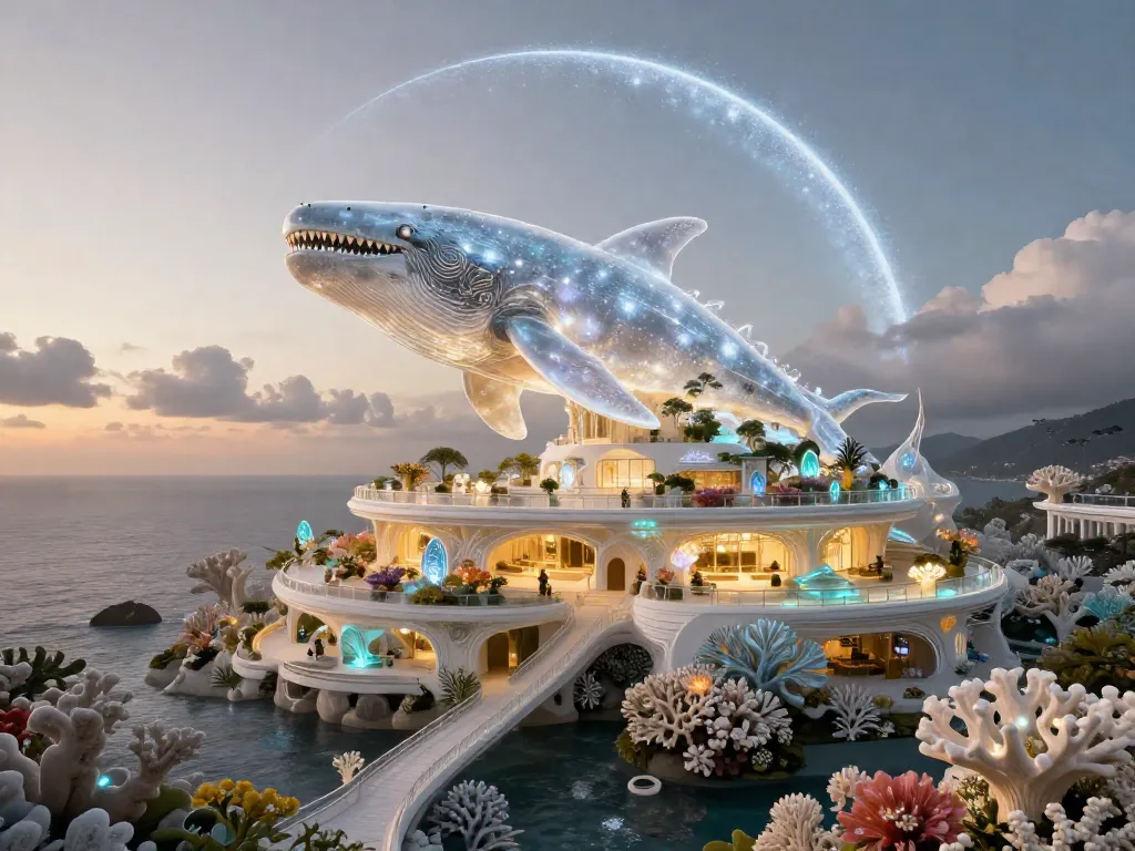 Solarpunk Leviathan Observatory #art #aiart #gallery #solarpunk #scifi
