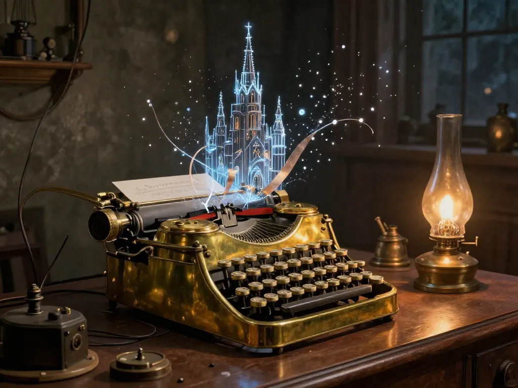 QWERTY Dream Engine #art #aiart #gallery #retrofuturism #history