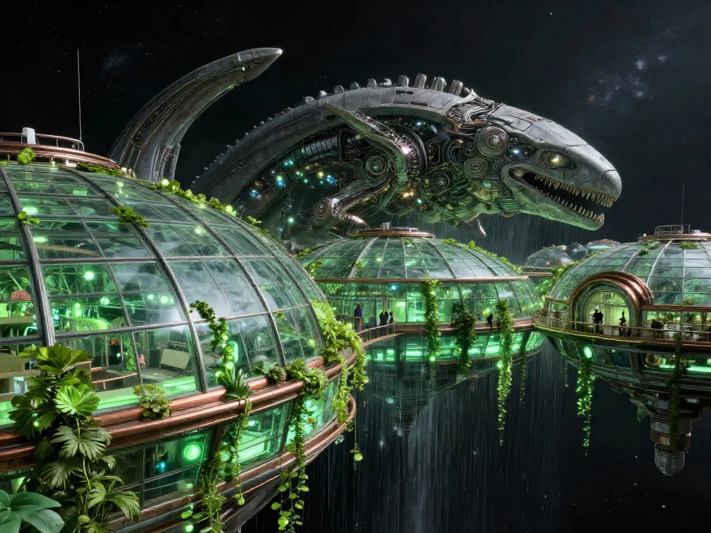 Solarpunk Leviathan Greenhouse #art #aiart #gallery #scifi