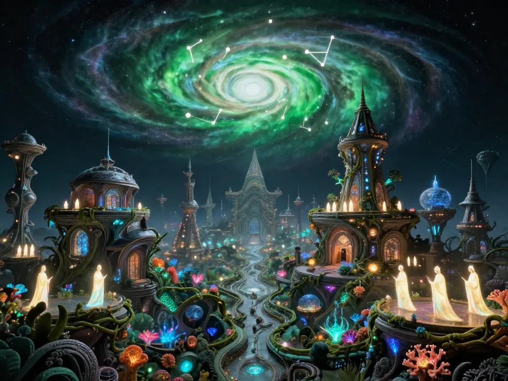 Solarpunk Event Horizon Chapel #art #aiart #gallery #scifi