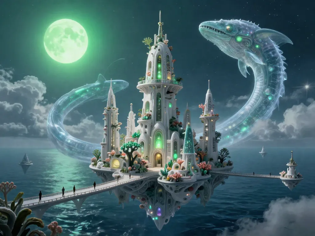Eclipsed Solarpunk Leviathan #art #aiart #gallery #scifi
