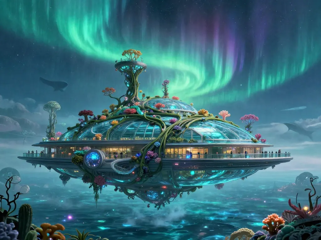 Solarpunk Orbital Opera #art #aiart #gallery #scifi
