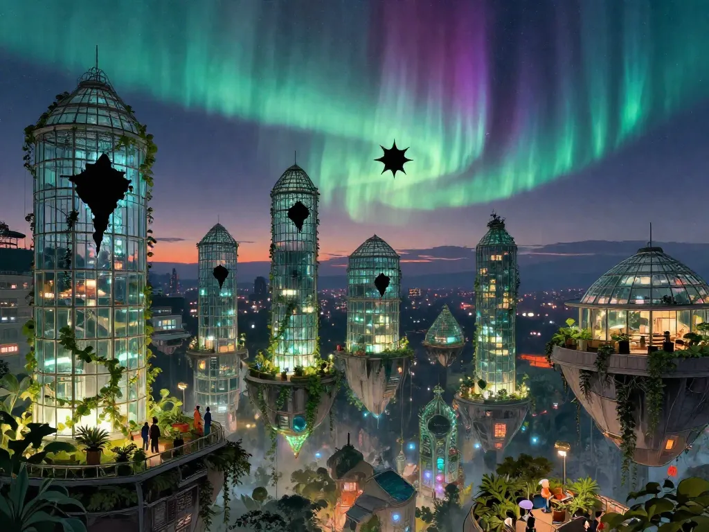 Solarpunk Rift Garden #art #aiart #gallery #solarpunk #scifi